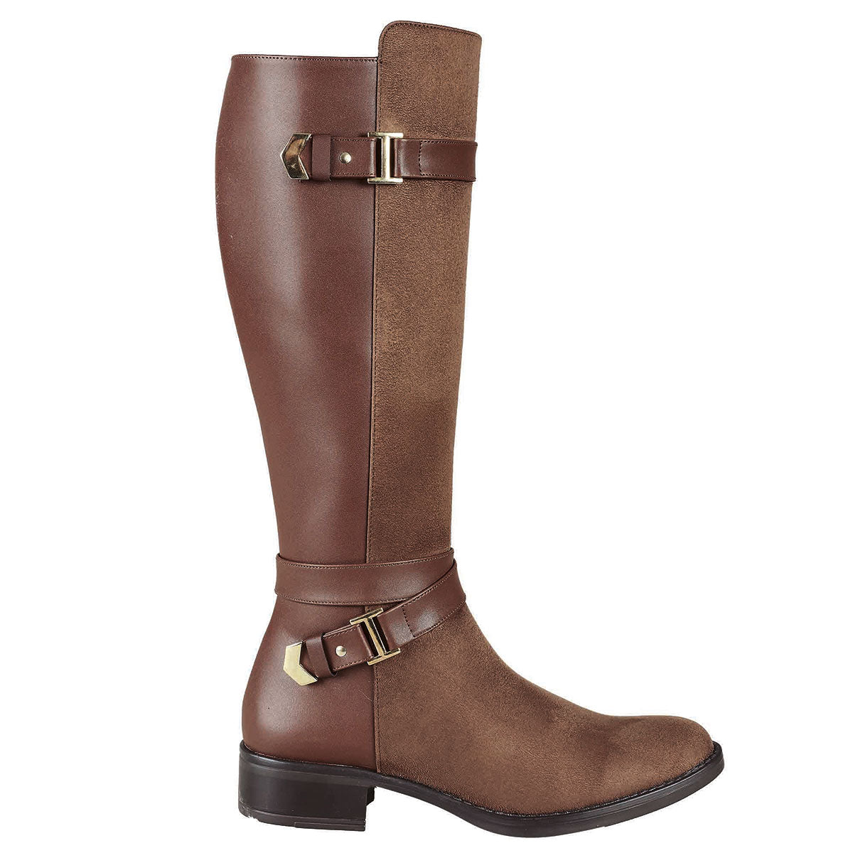 Bota Larga Para Mujer CASTALIA Madera Gamuza 002-34