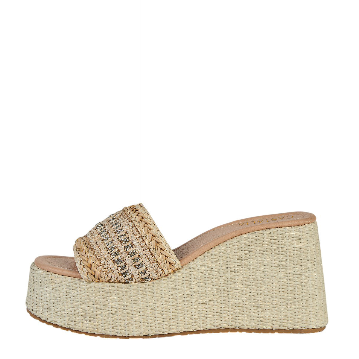 Plataforma Corrida De Yute Para Mujer Castalia 026-02 Beige