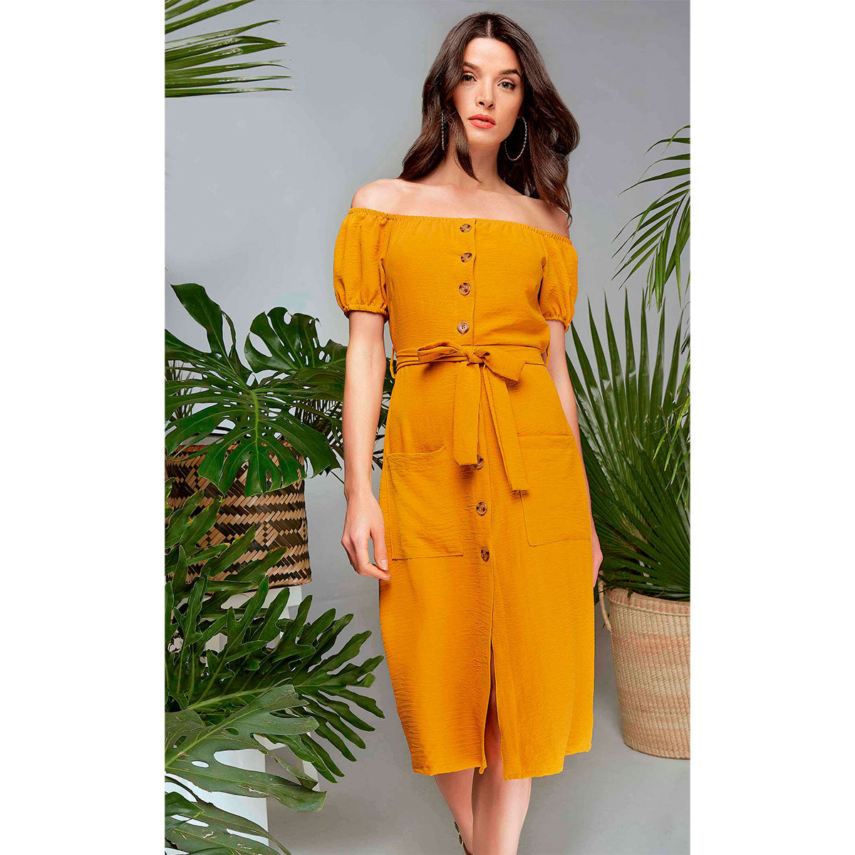 Vestido Para Mujer TREVO 1009-48 Amarillo