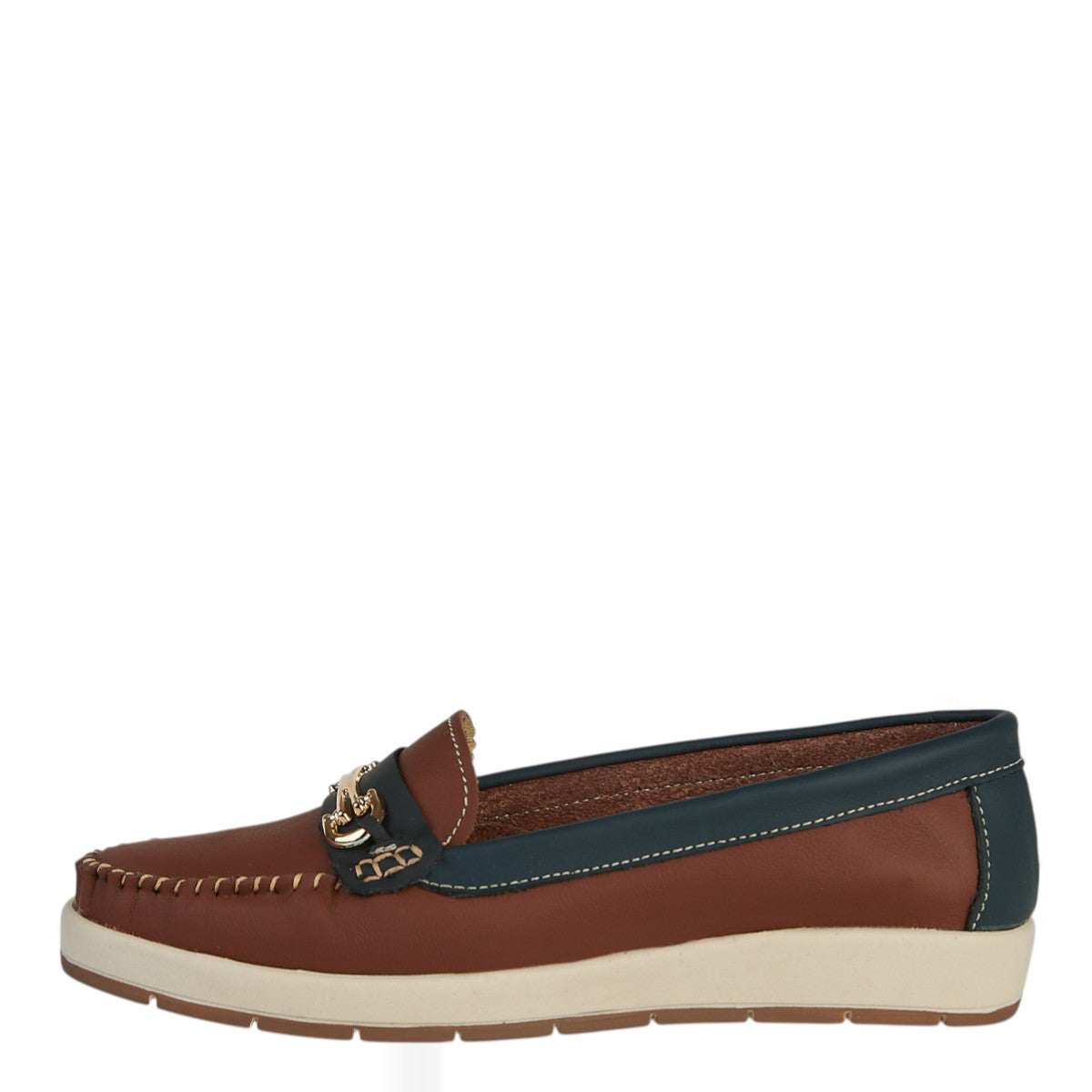 Zapato Confort Moderno Mujer Castalia 108-81 Detalle Dorado