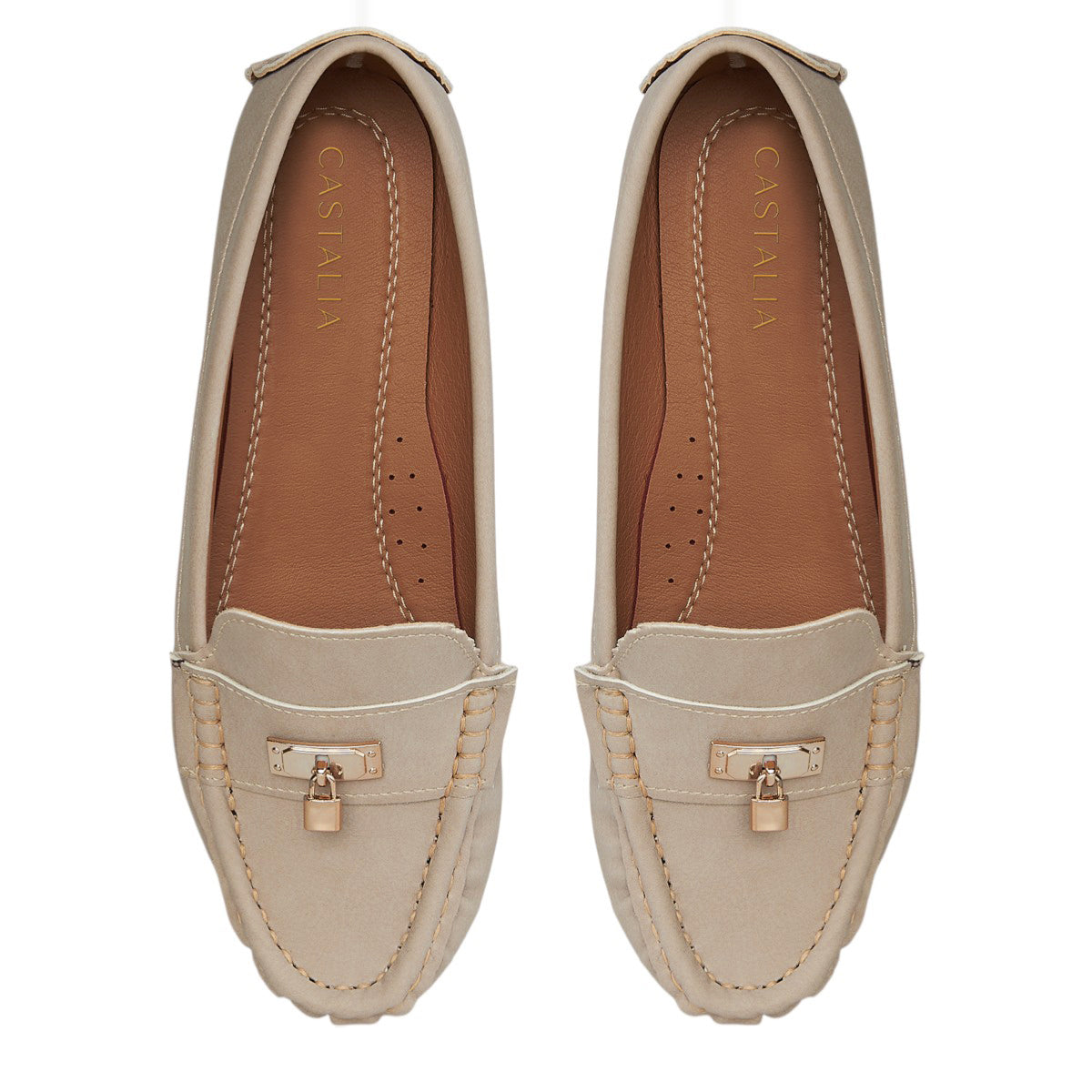 Zapato Confort Moderno Mujer Castalia Detalle De Candado