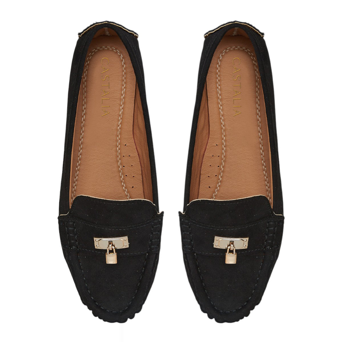 Zapato Confort Moderno Mujer Castalia Detalle De Candado