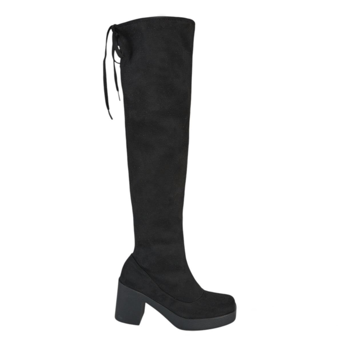 Bota Larga De Gamuza Para Mujer Castalia 109-108 Negro