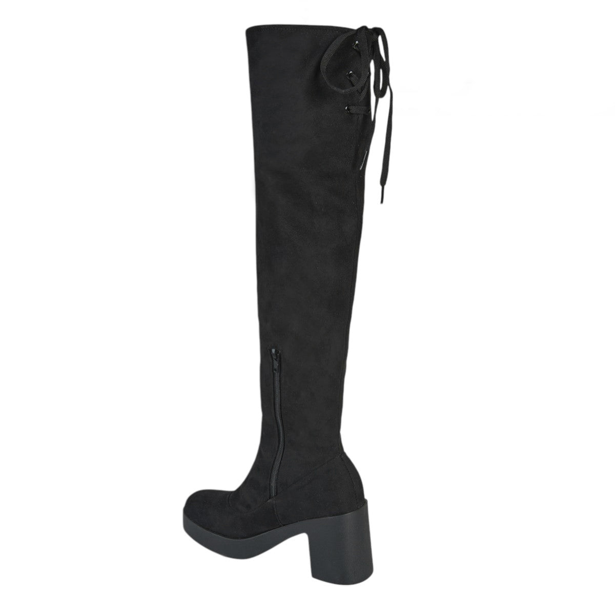 Bota Larga De Gamuza Para Mujer Castalia 109-108 Negro