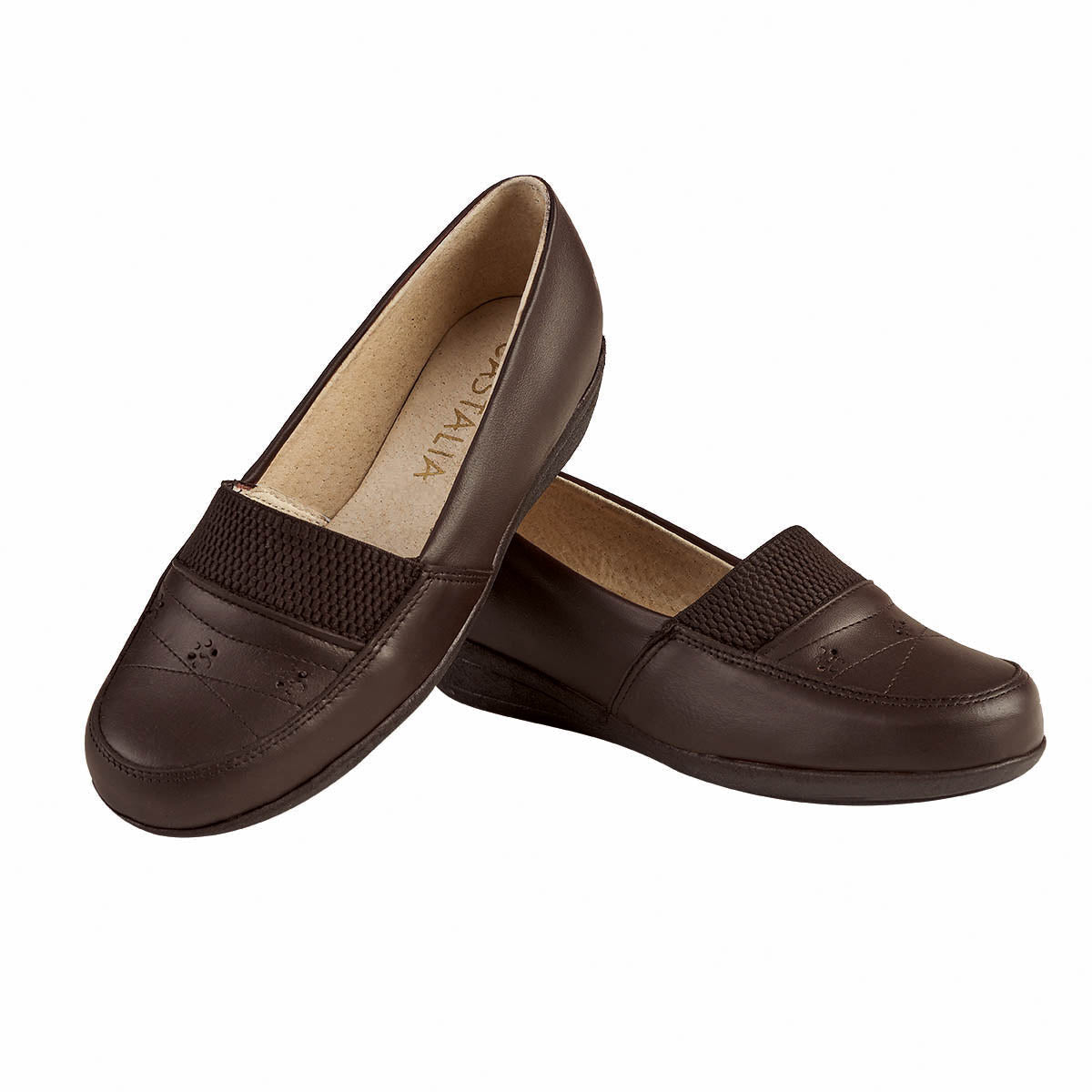Zapato Confort Clasico Para Mujer CASTALIA 135-12 Chocolate