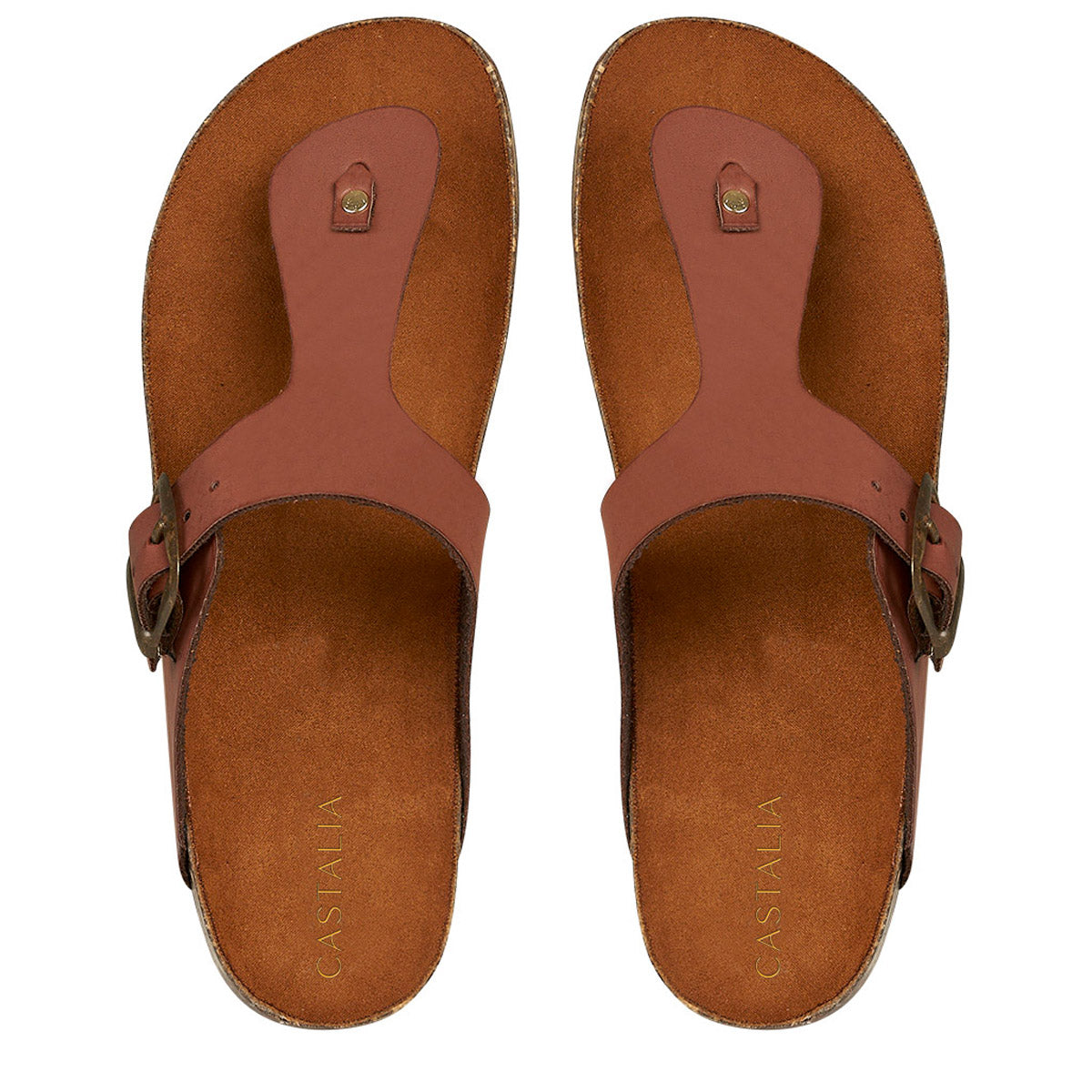 Huarache Para Mujer CASTALIA 139-39 Tan Hebilla Ajustable
