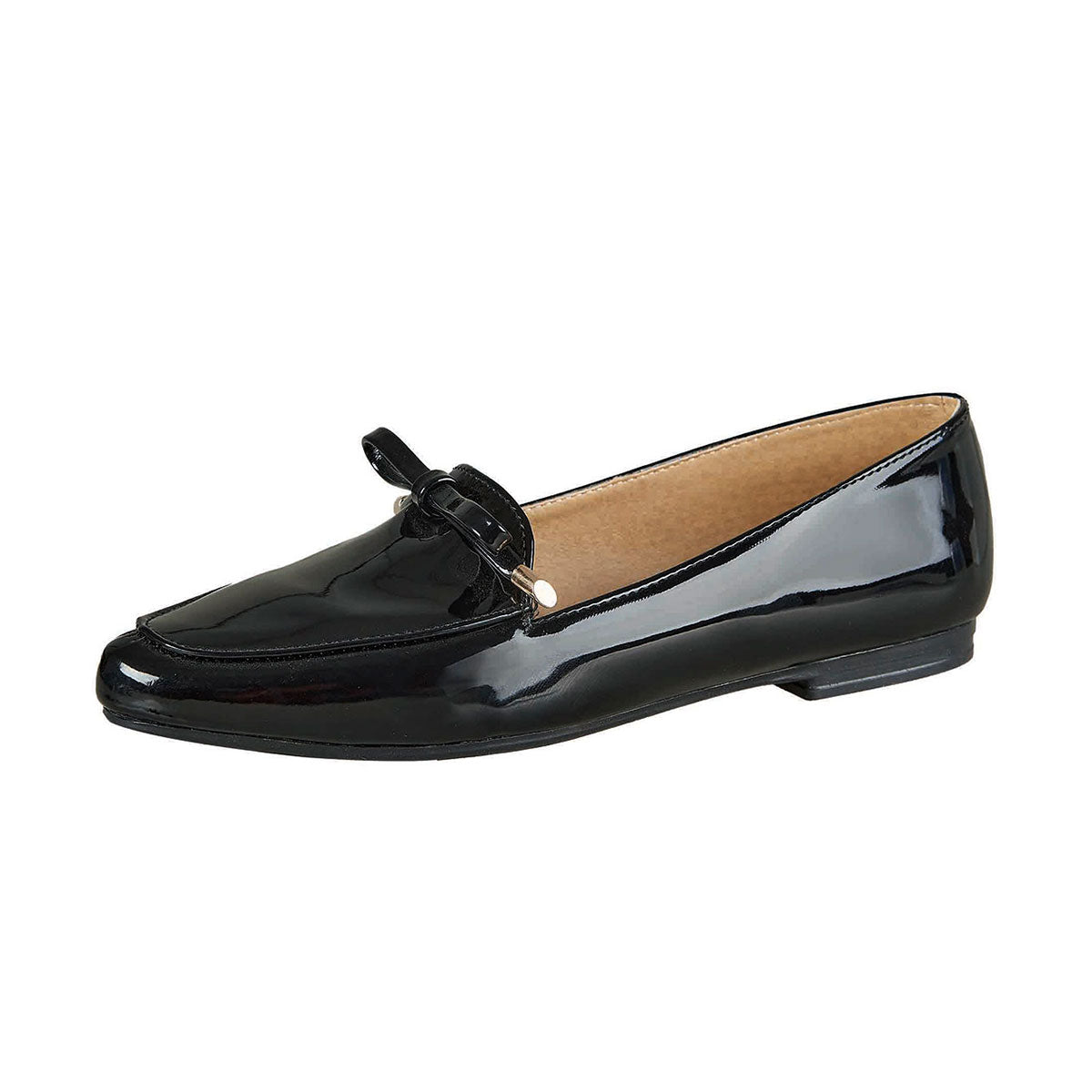 Balerina de Charol Para Mujer CASTALIA Negro 154-16 con Moño