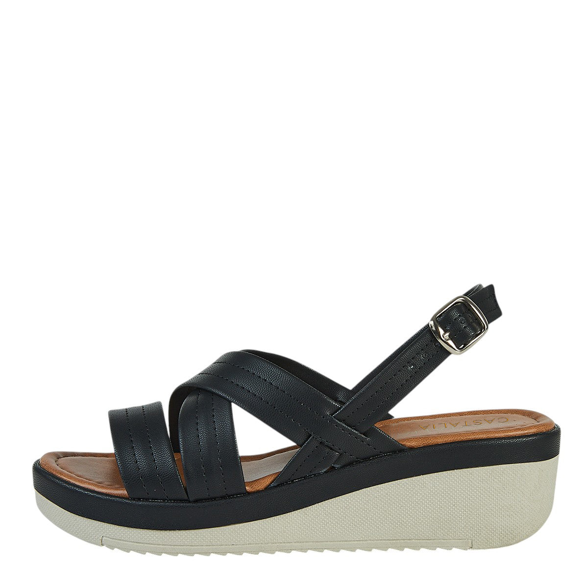 Plataforma Para Mujer Castalia 157-63 Negro Suela Blanca