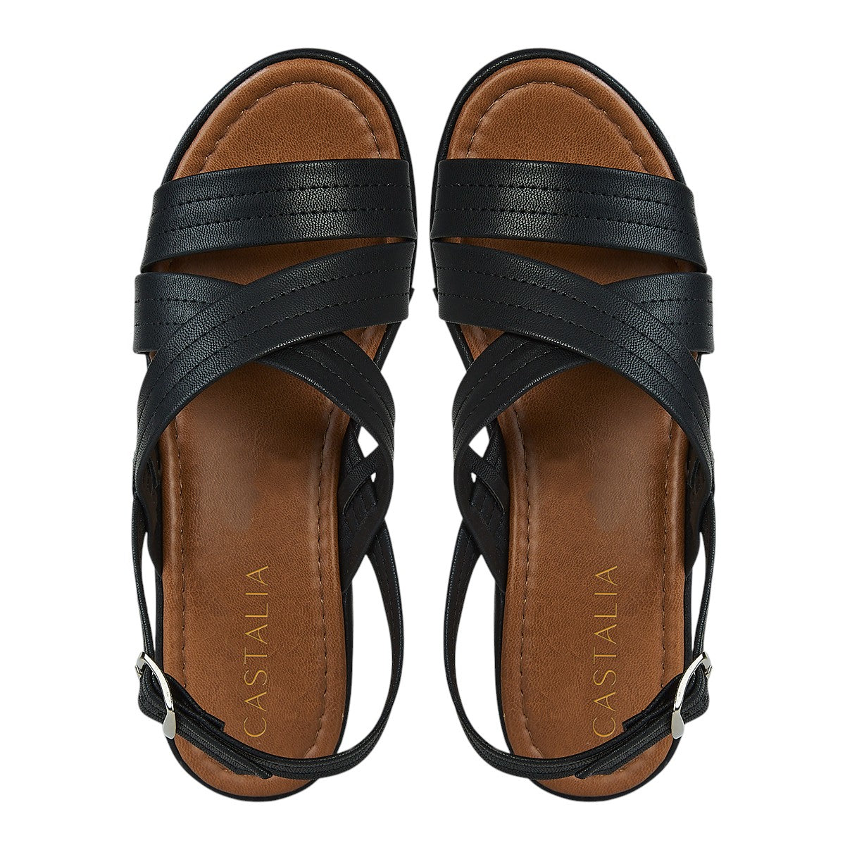 Plataforma Para Mujer Castalia 157-63 Negro Suela Blanca