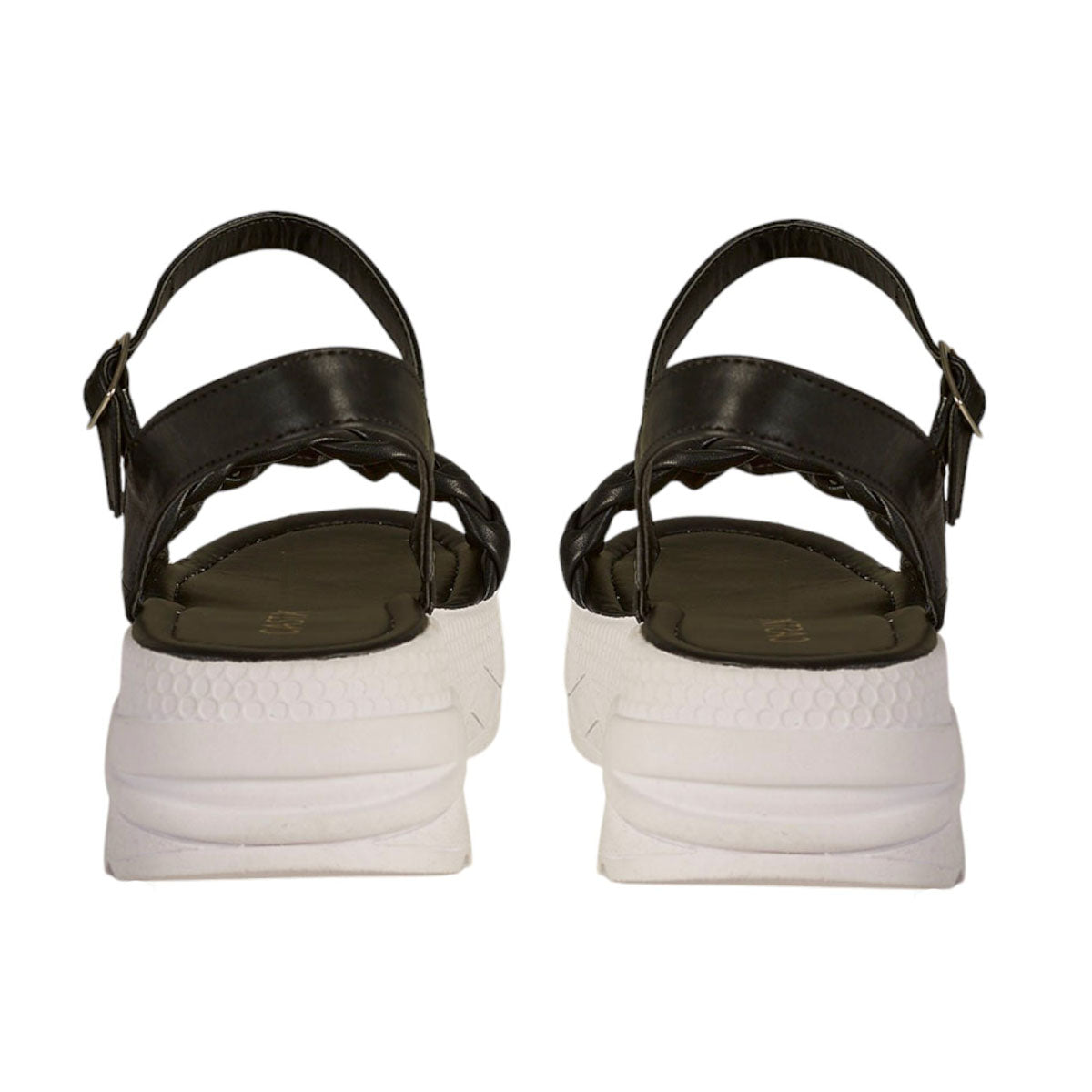 Sandalia Para Mujer CASTALIA 182-54 Negra Detalle de Trenza