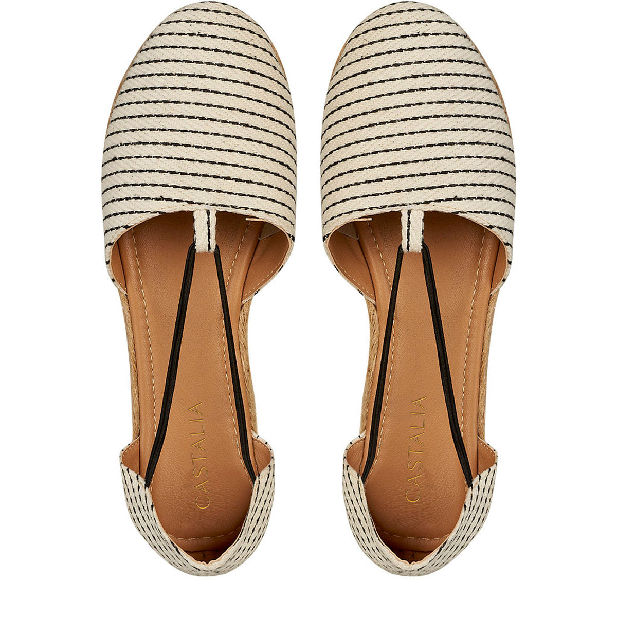 Balerina Para Mujer CASTALIA 191-62 Blanco con Negro