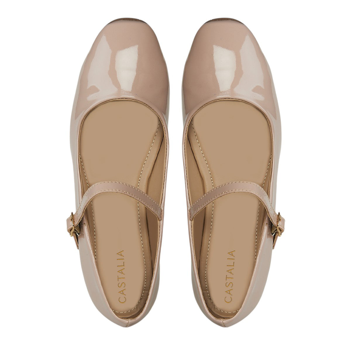 Balerina De Charol Para Mujer Castalia Hebilla Ajustable