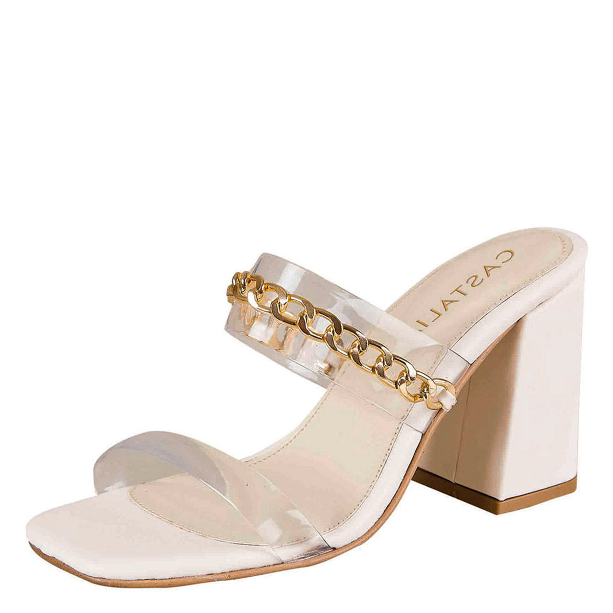 Tacón Para Mujer CASTALIA Late con Mica trasparente 205-05