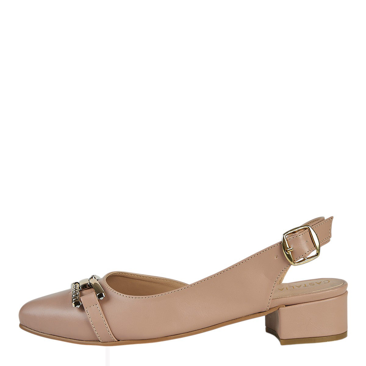 Balerina Para Mujer CASTALIA 220-102 Nude Detalle De Dorado