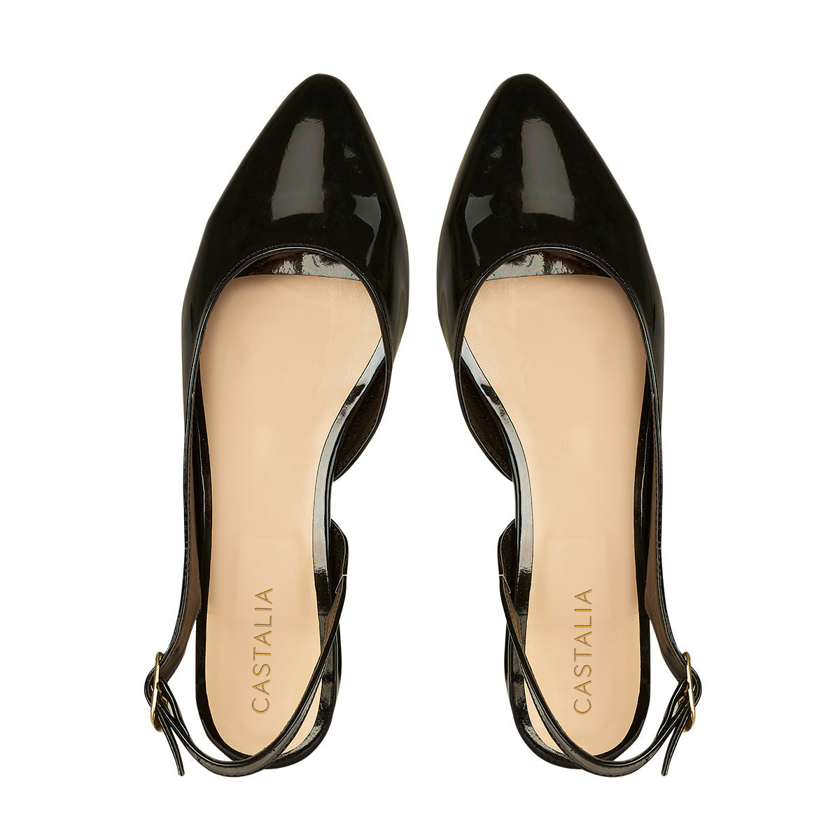 Tacón Bajo Para Mujer CASTALIA 220-88 Negro de Charol