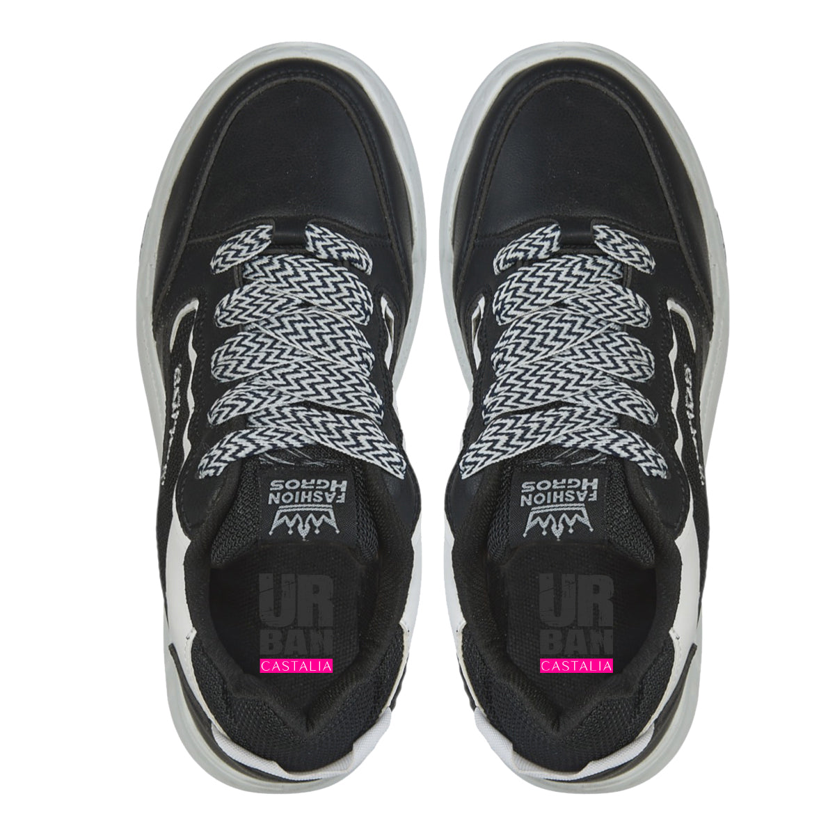 Tenis Urbano Para Mujer Castalia 270-56 Negro Con Blanco