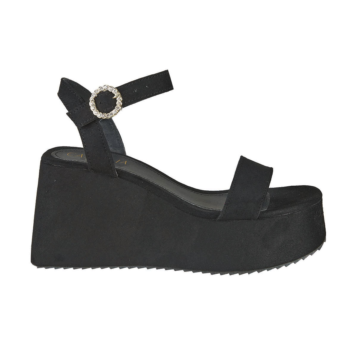 Plataforma Para Mujer CASTALIA Negro Gamuza 296-25