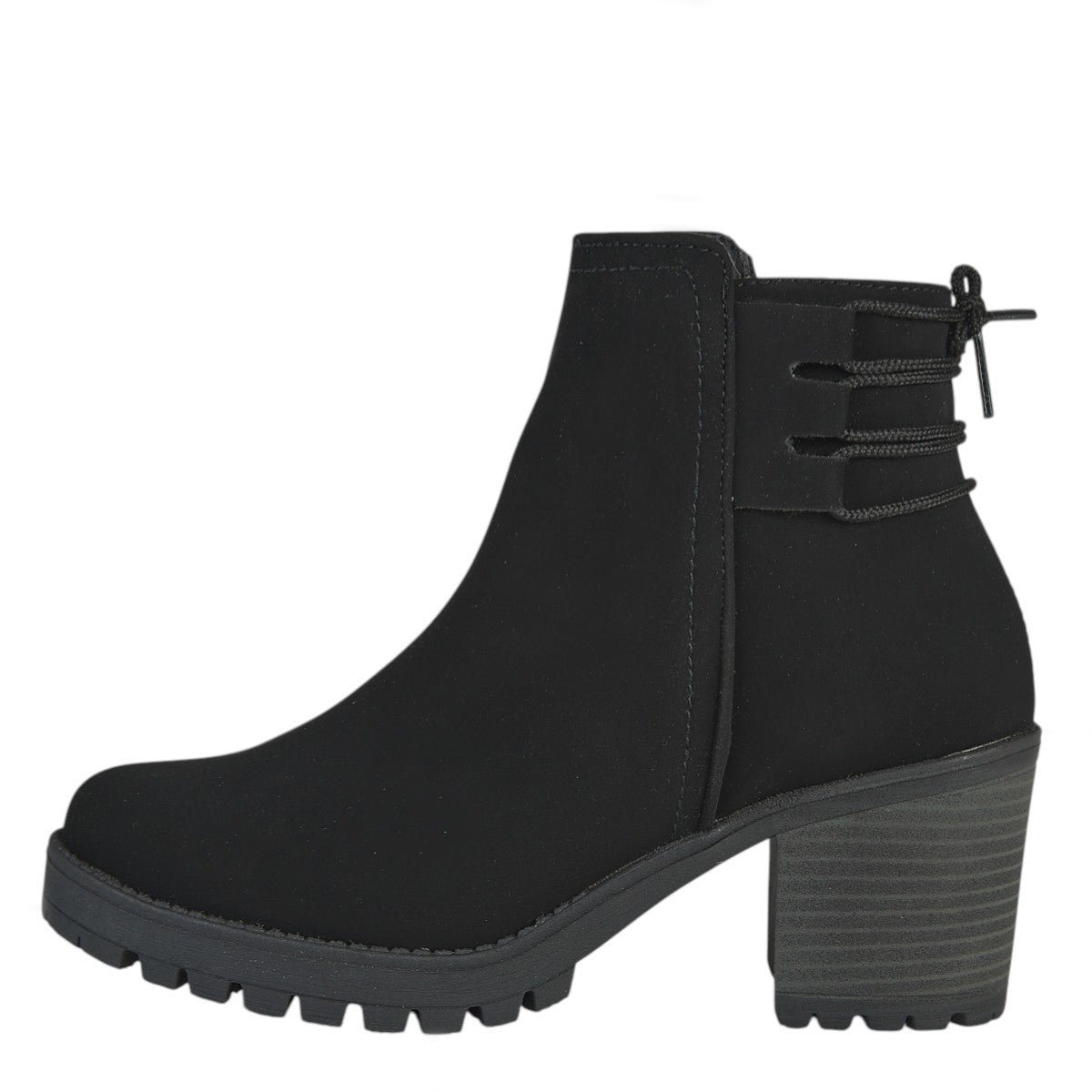 Botín De Gamuza Para Mujer Castalia 329-94 Negro