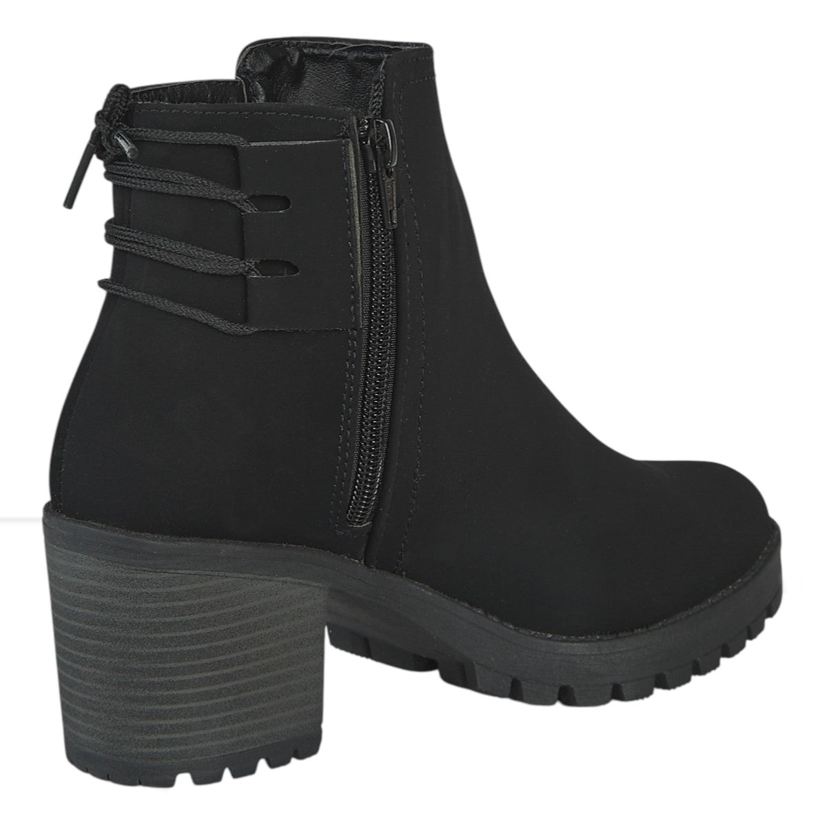 Botín De Gamuza Para Mujer Castalia 329-94 Negro