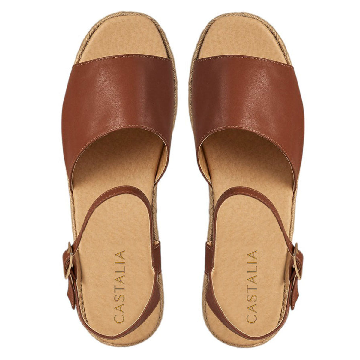 Sandalia Para Mujer CASTALIA 337-76 Tan Suela de Yute