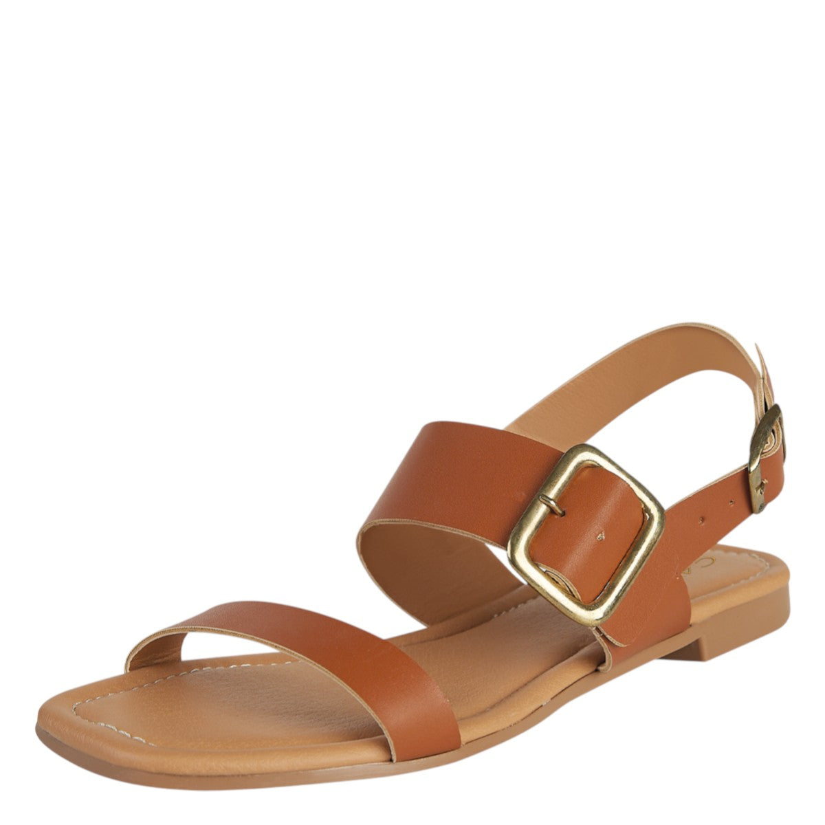 Huarache Para Mujer Castalia 337-85 Tan Doble Ajuste