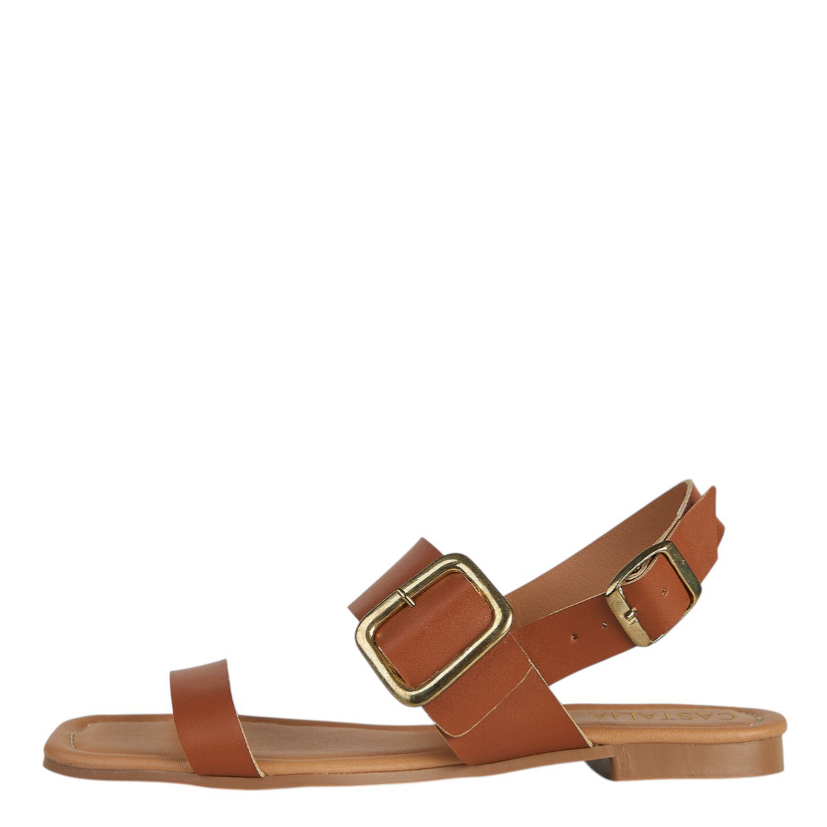 Huarache Para Mujer Castalia 337-85 Tan Doble Ajuste