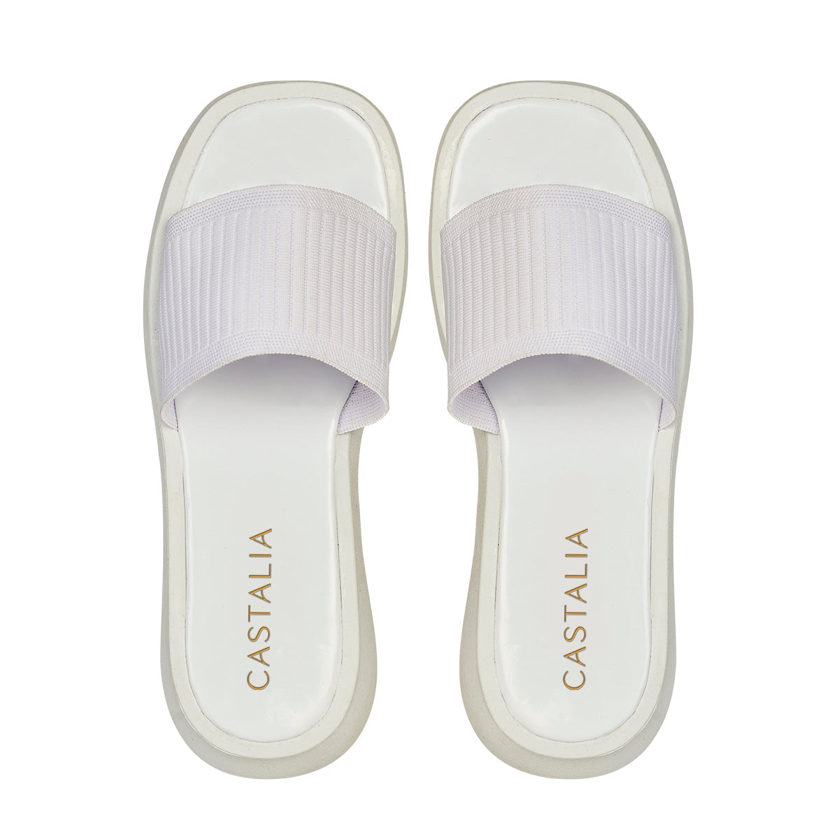 Sandalia Mujer CASTALIA 382-60 Blanco Elástico Ajustable