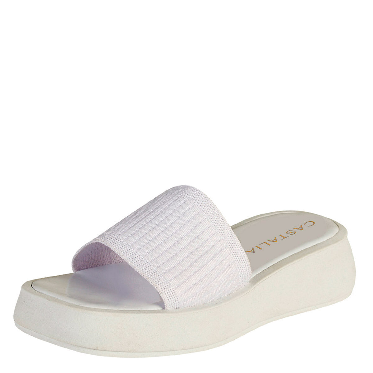 Sandalia Mujer CASTALIA 382-60 Blanco Elástico Ajustable