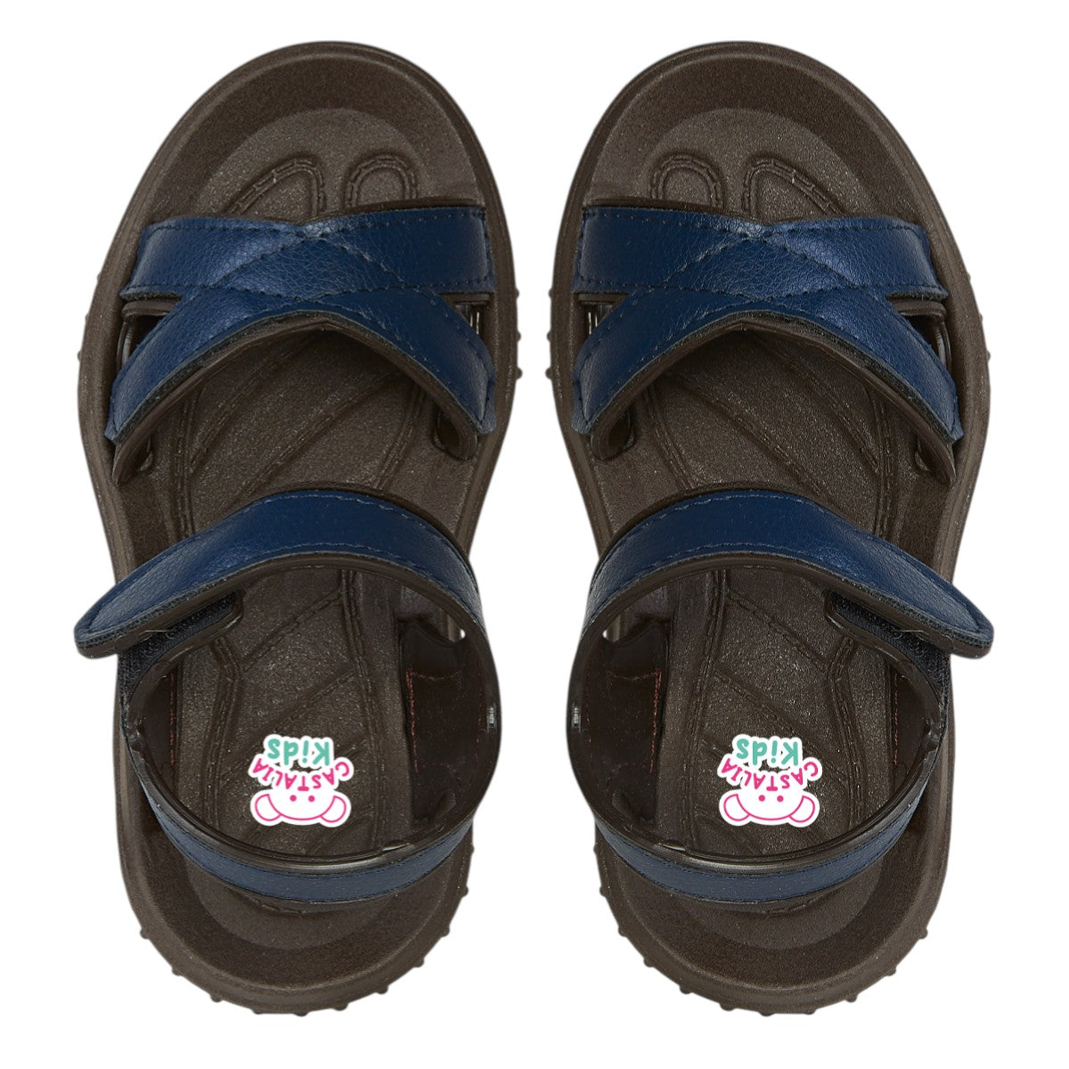 Sandalia Para Niño Castalia 507-162 Azul Cinta Autoadherente