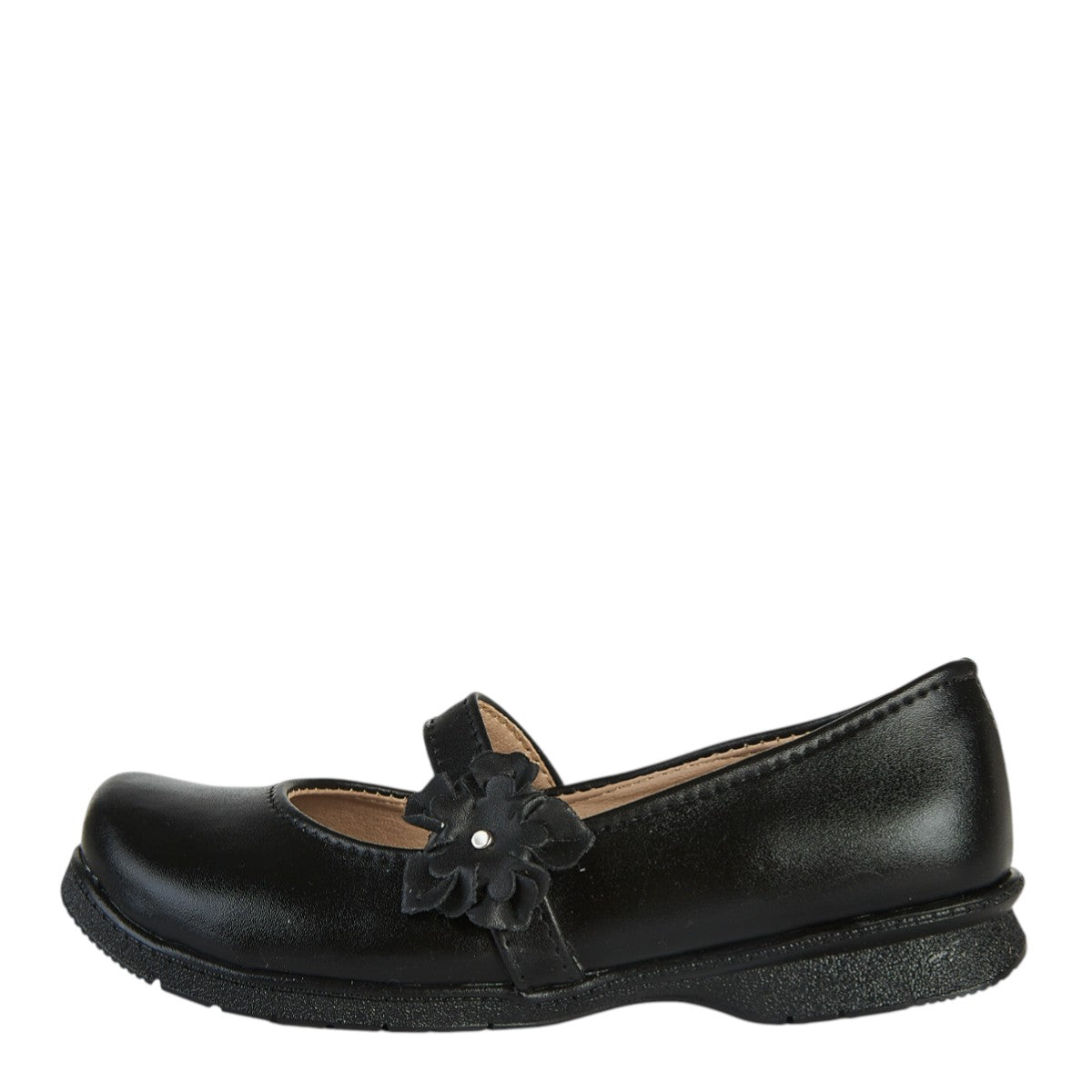 Zapato Escolar Para Niña Castalia 508-108 Negro Con Elástico