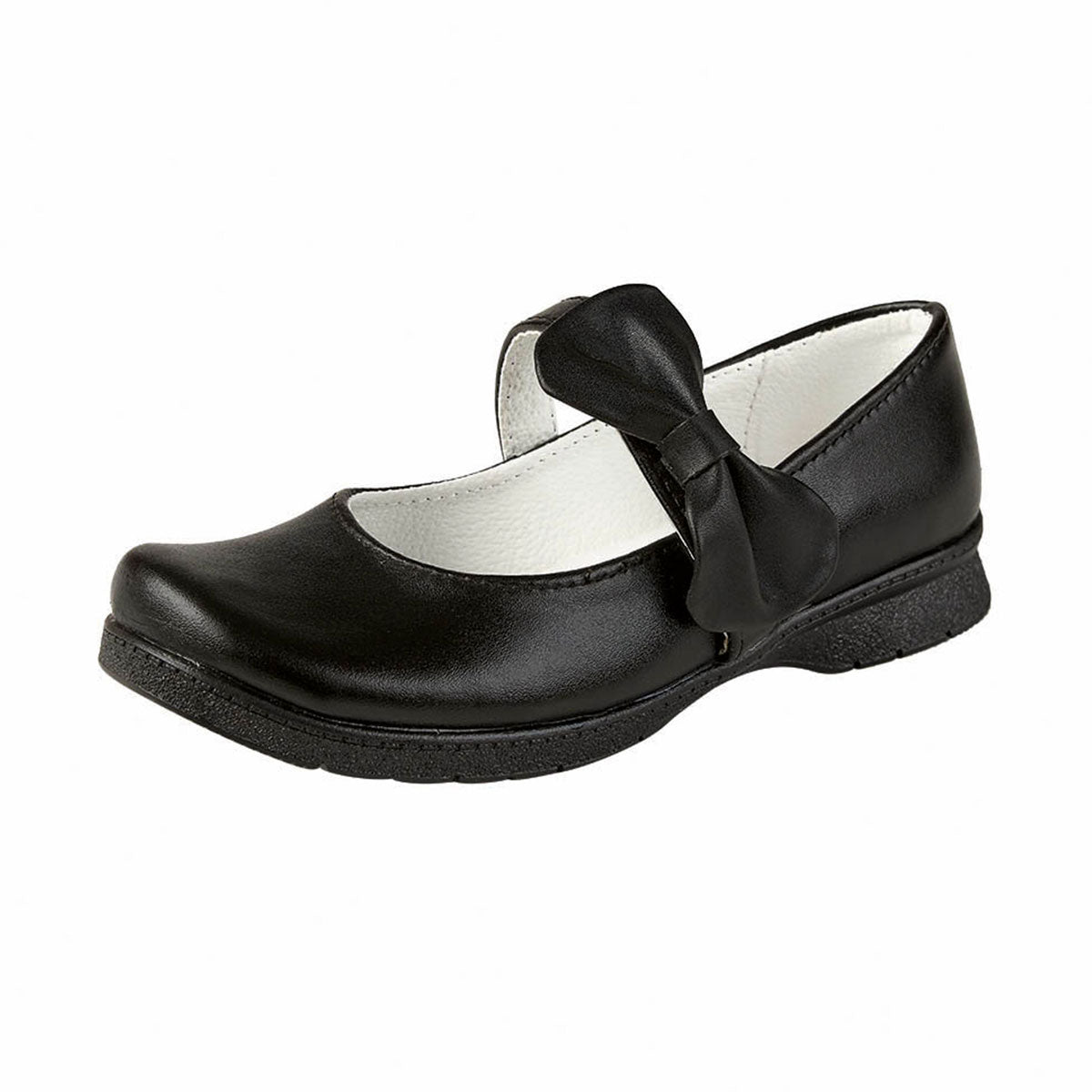 Zapato Escolar Para Niña CASTALIA 508-98 Negro con Moño