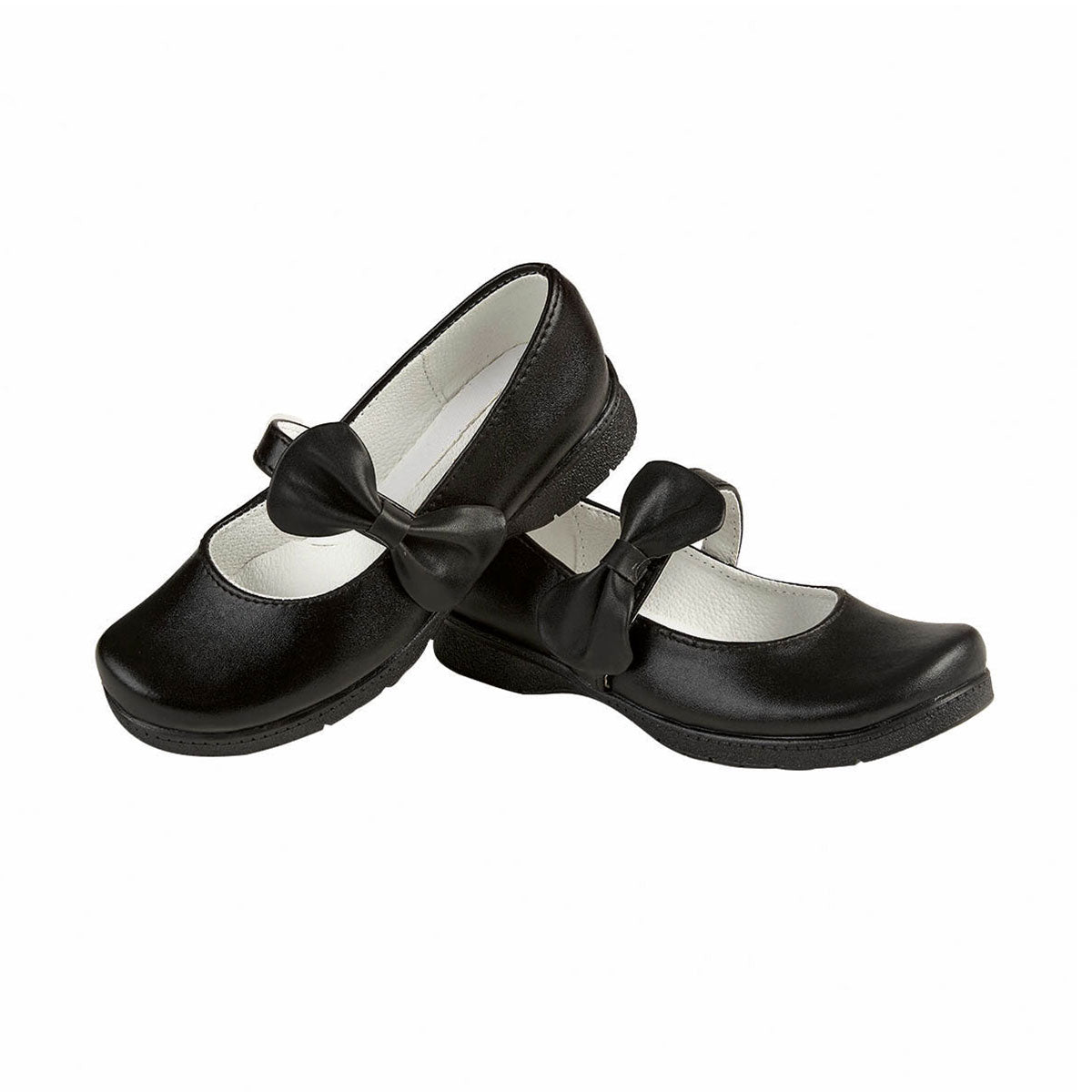 Zapato Escolar Para Niña CASTALIA 508-98 Negro con Moño