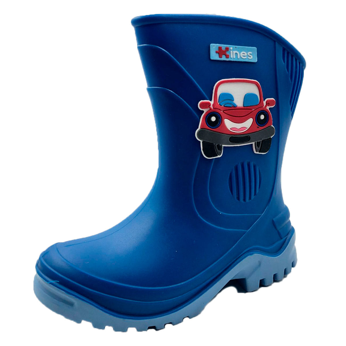 Bota De Lluvia Para Niño Castalia 520-61 Azul Con Carrito