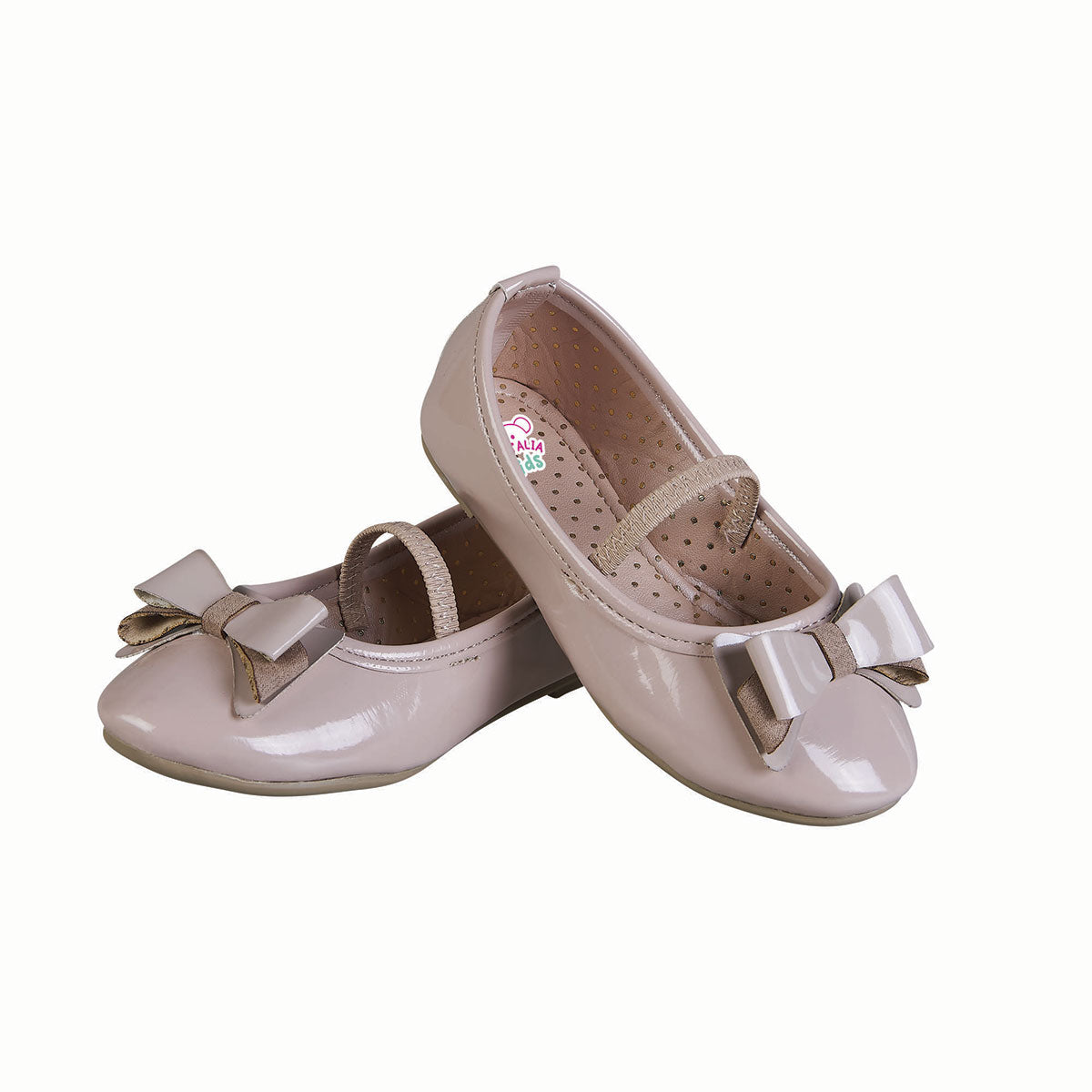 Balerina de Charol Para Niña CASTALIA 532-49 Beige con Moño