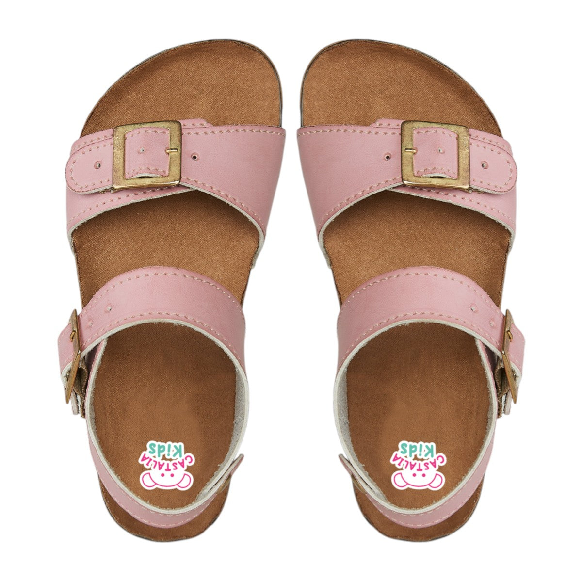 Huarache Para Niña Castalia 535-116 Rosa Doble Ajuste