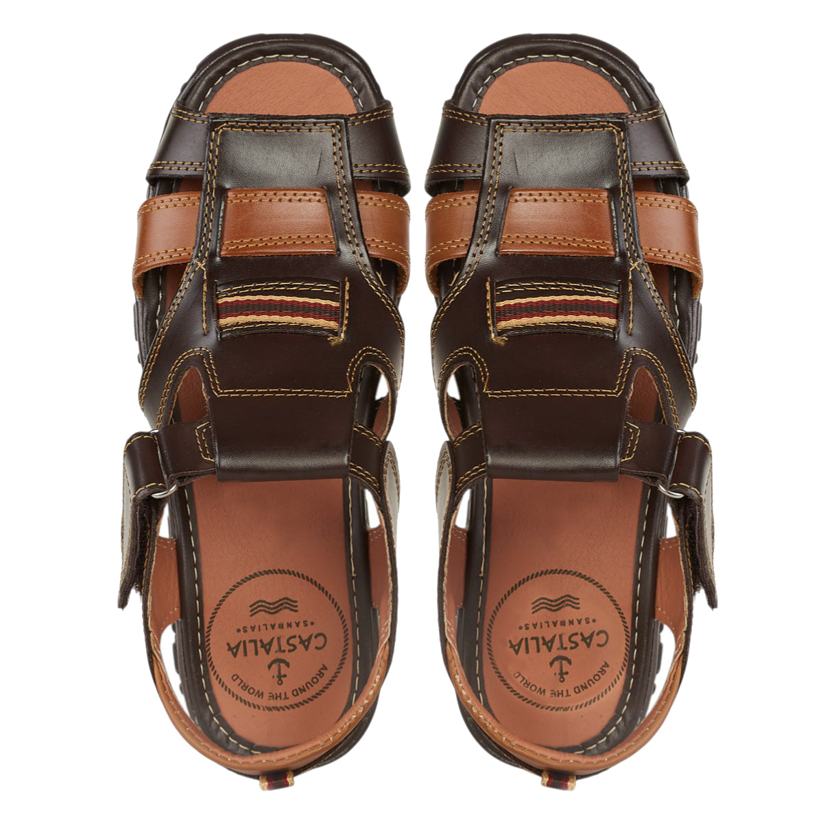 Huarache Para Hombre Castalia 535-117 Moka