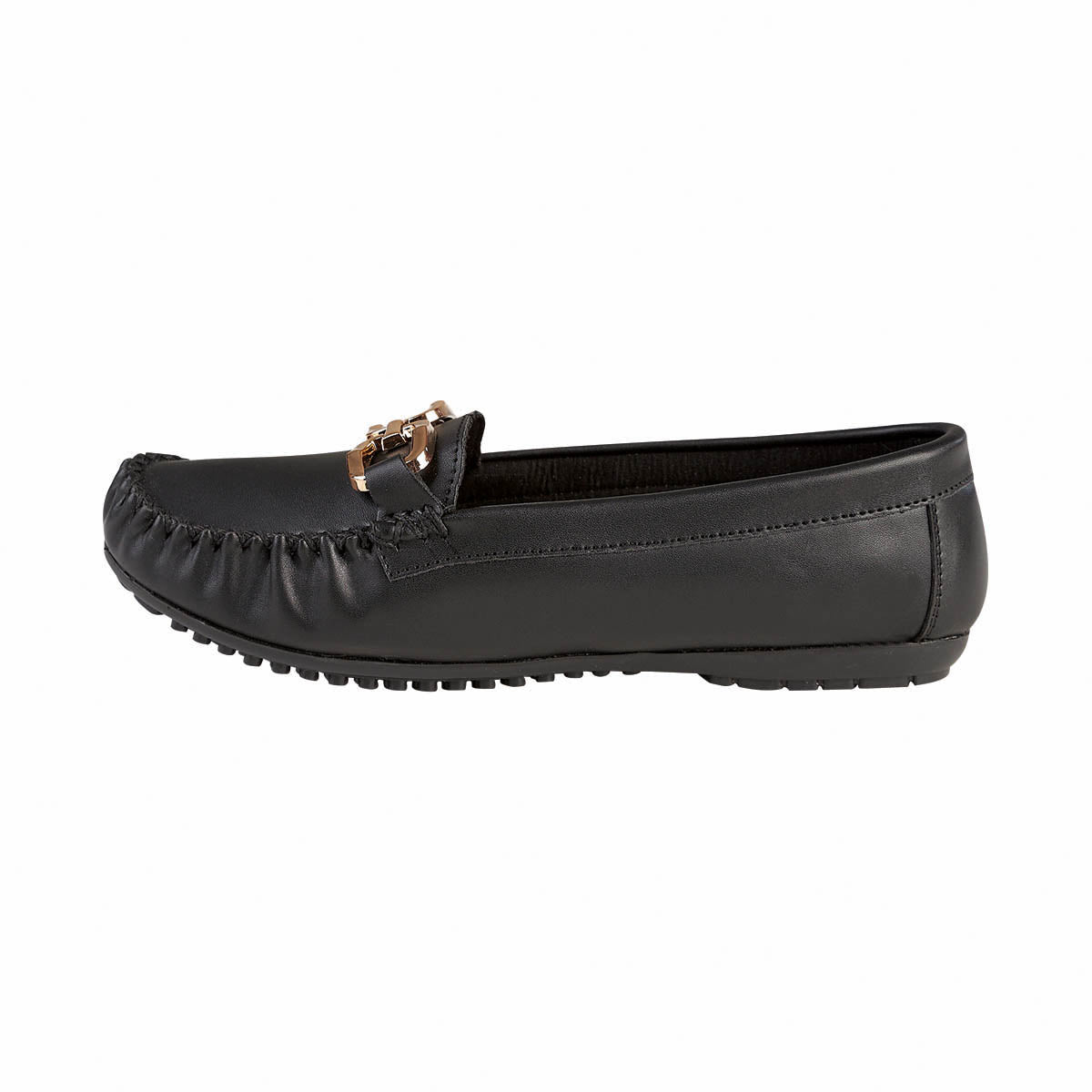 Zapato Confort Mujer CASTALIA 561-96 Negro Detalle Dorado