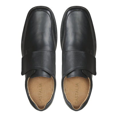 Zapato Confort Para Hombre CASTALIA Negro 100 % Piel 574-28