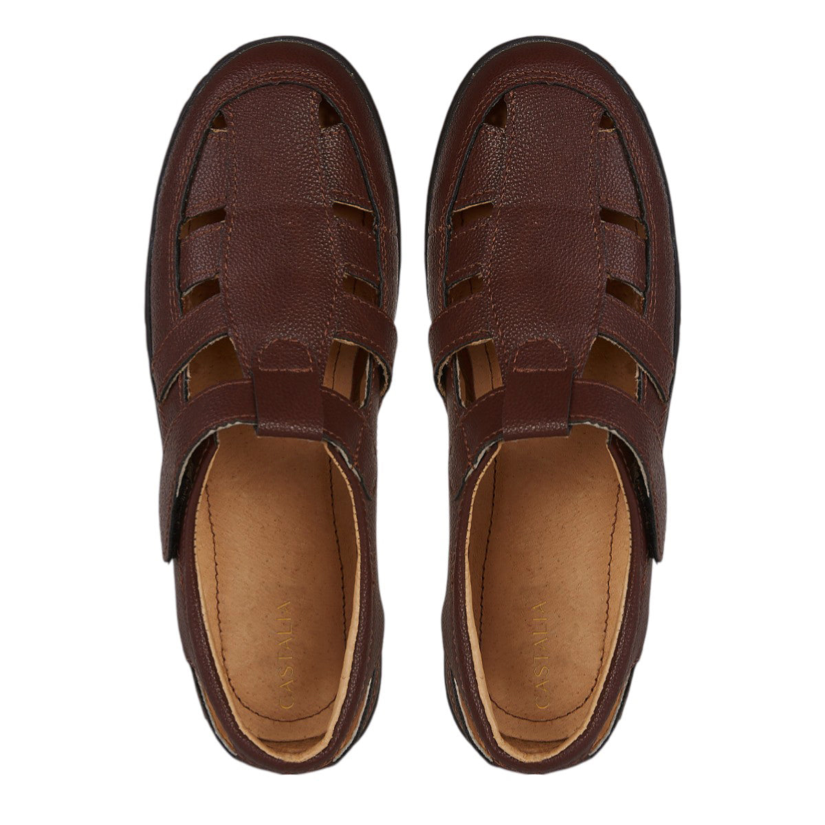 Zapato Confort Clásico Mujer Castalia 614-89 Café