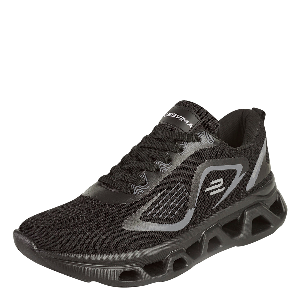 Tenis Deportivo Para Hombre Castalia 651-43 Negro Suela Doble Soporte