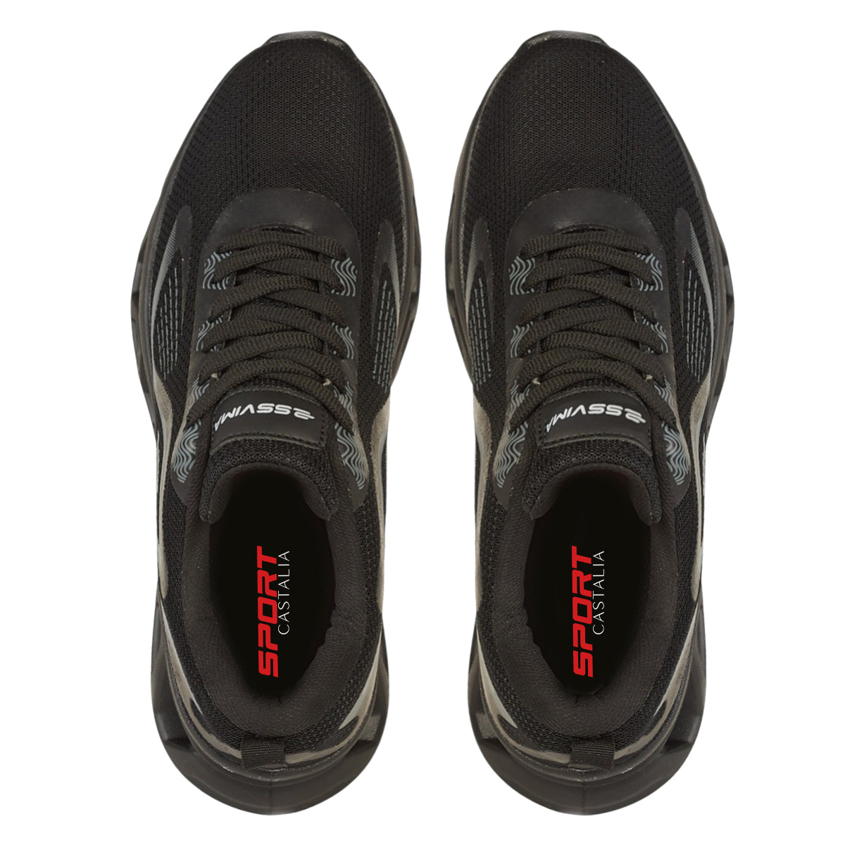 Tenis Deportivo Para Hombre Castalia 651-43 Negro Suela Doble Soporte