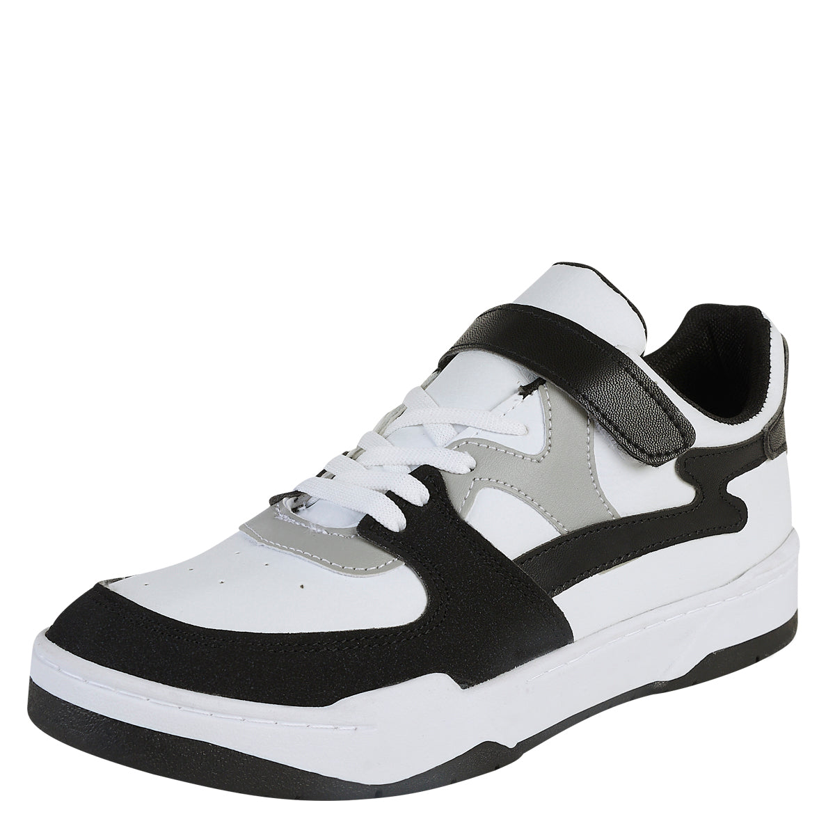 Tenis Urban Para Hombre Castalia 659-129 Blanco Con Gris Y Negro Doble Ajuste