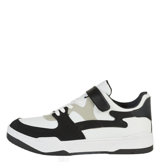 Tenis Urban Para Hombre Castalia 659-129 Blanco Con Gris Y Negro Doble Ajuste