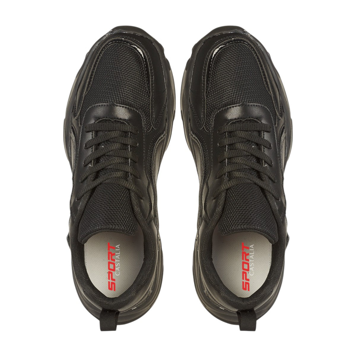 Tenis Deportivo Para Hombre Castalia 659-134 Negro Suela Doble Soporte