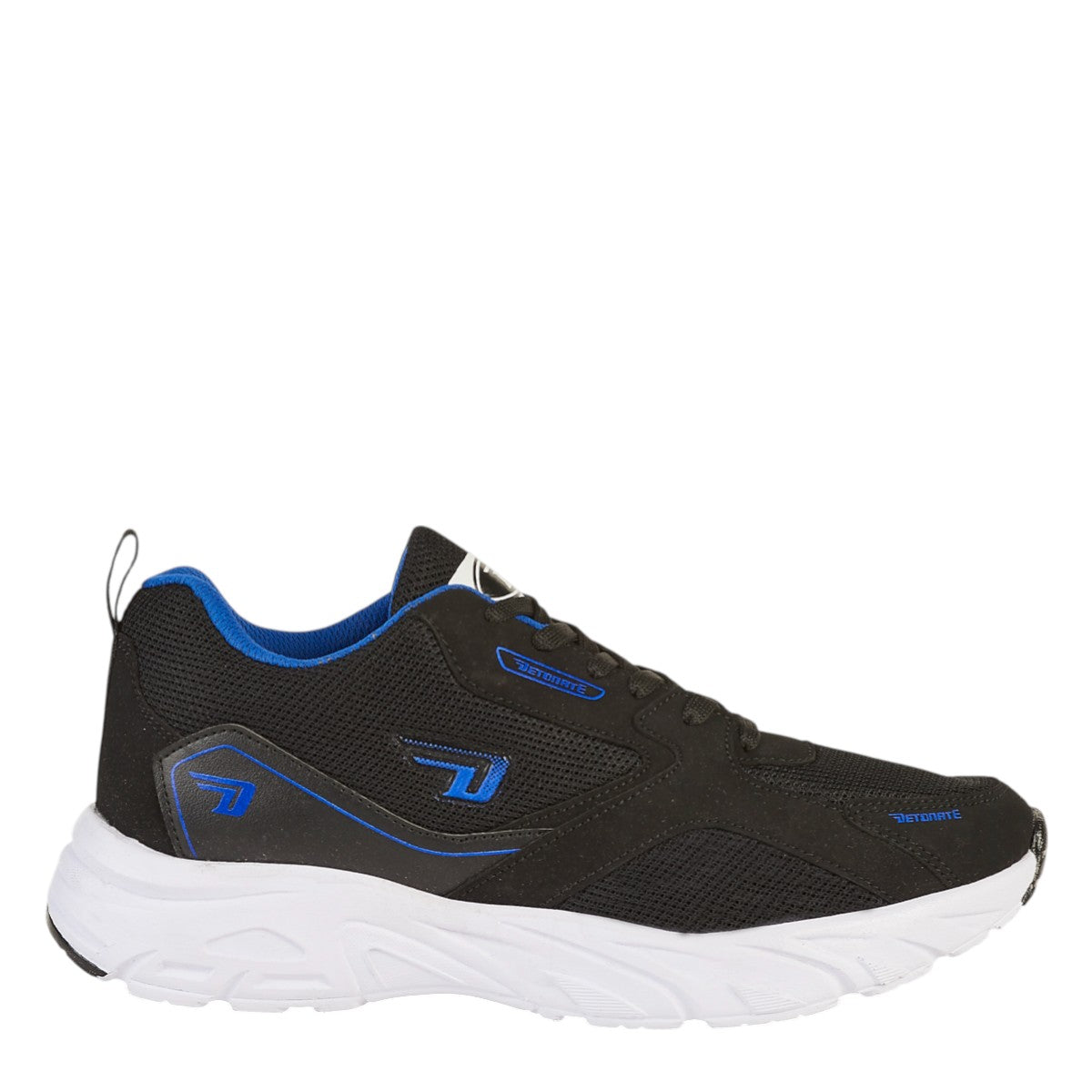 Tenis Deportivo Para Hombre Castalia 701-006 Negro Con Azul Suela Doble Soporte
