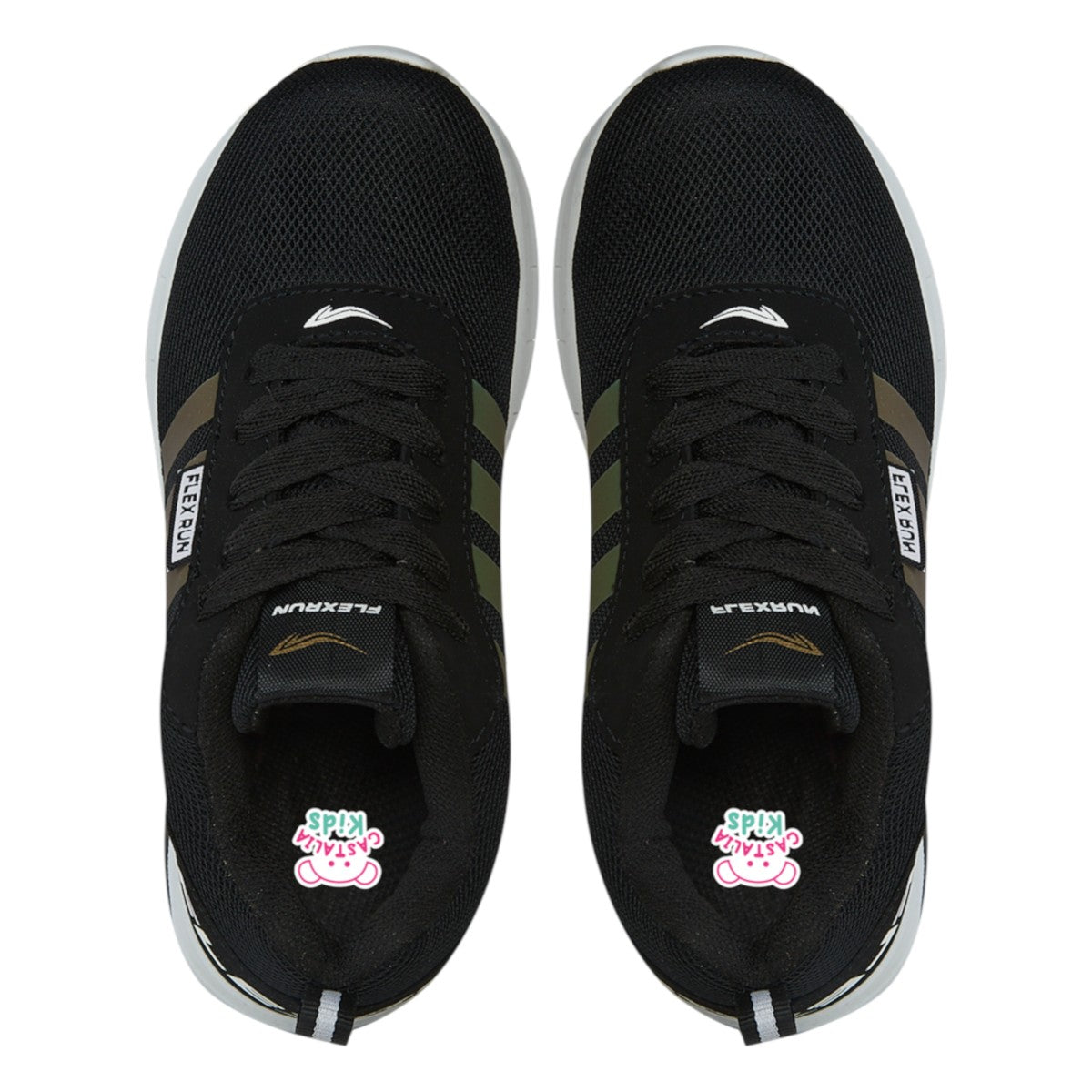 Tenis Deportivo Para Niña Castalia 708-004 Negro Tornasol