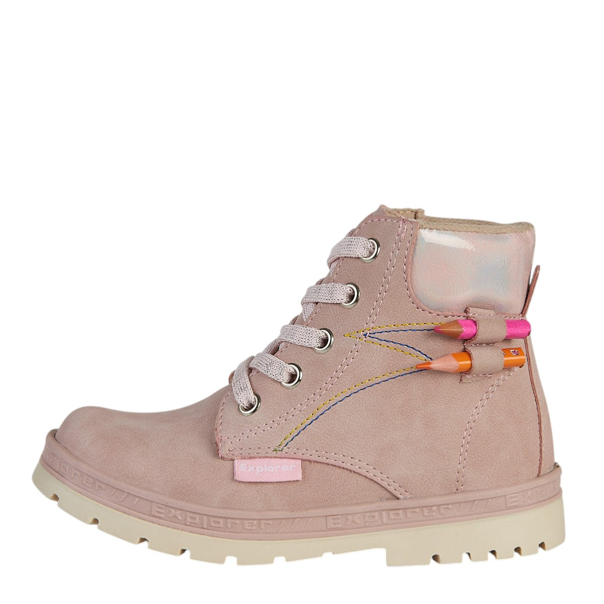 Bota De Gamuza Para Niña Castalia 786-002 Rosa