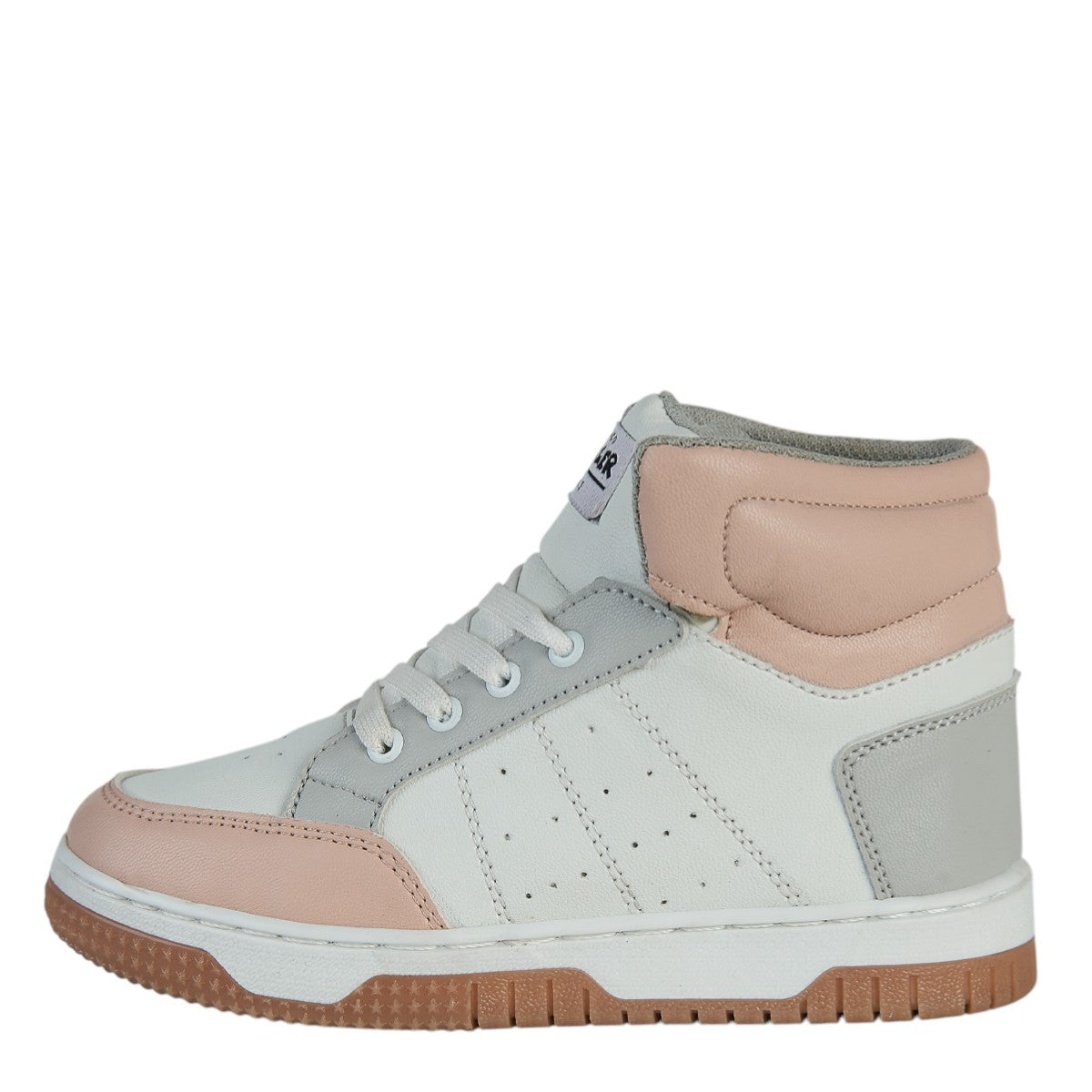 Tenis Tipo Bota Para Niña Castalia 789-005 Blanco Con Rosa
