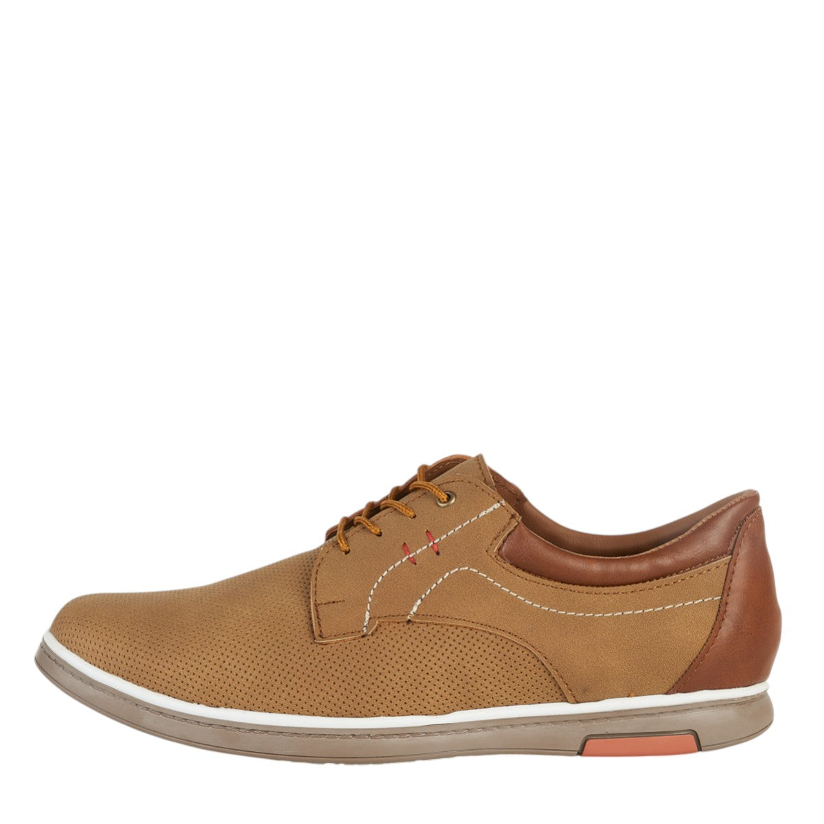 Zapato Casual Para Hombre Castalia 793-001 Camel De Gamuza