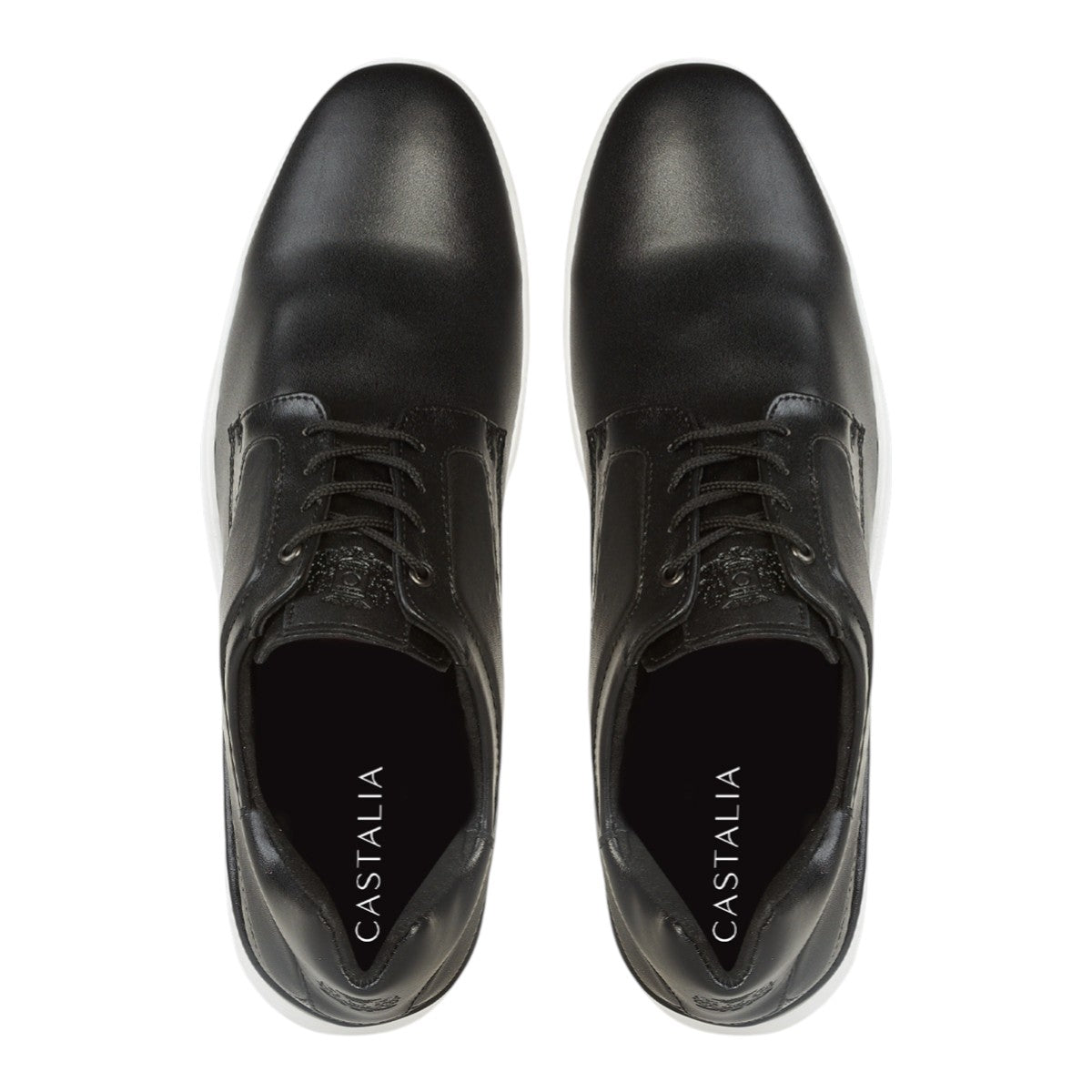 Zapato Casual Para Hombre Castalia 794-001 Negro Con Blanco